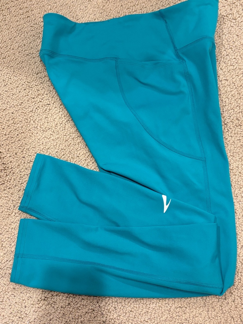 Brooks women’s leggings, medium,  green running yoga athletics EUC